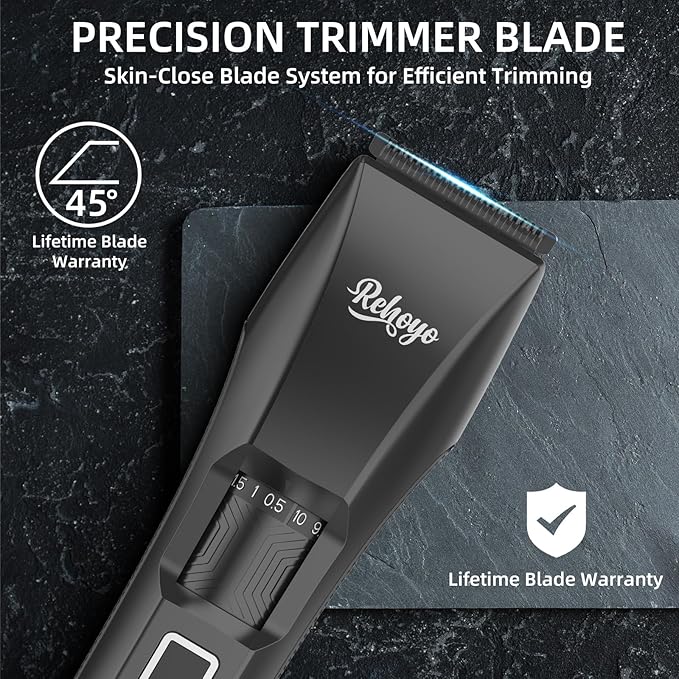Beard Trimmer for Men Adjustable: Professional Cordless Trimmer with 20-Length Dial – Waterproof Hair Clippers w/Stainless Steel Blades for Beard, Mustache & Face Grooming – Gifts for Dad & Him