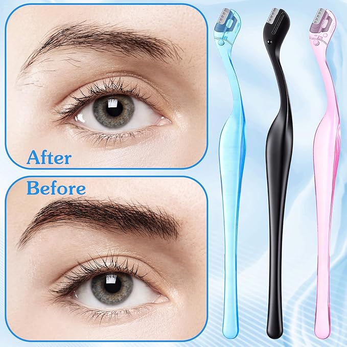 6Pcs Portable Mini Eyebrow Razor Trimmer, Mini Eyebrow Razor, Brow Touch Up Razors Multipurpose Face Trimmers with Precision Cover Small Shaver for Women Makeup Face Care Tools