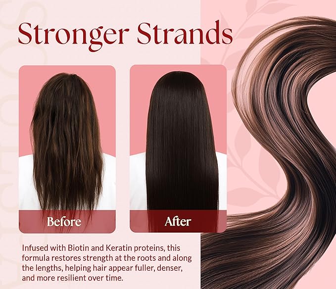 Apple Cider Vinegar Biotin Shampoo and Conditioner Set - ACV Clarifying Scalp Care with Rosemary Oil & Keratin - Sulfate Free for Oily, Thinning Hair - Made in USA - 16 fl oz Each