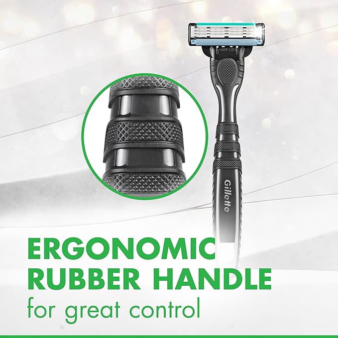 Gillette Mach3 Sensitive Razors for Men, Men’s Disposable Razors, Pivoting Head for Close and Comfortable Shave, 10 Count