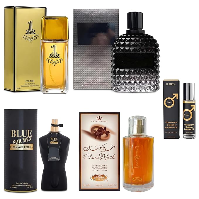 Men's Cologne Gift Set - Variety Pack of 4 Long Lasting Fragrances with 10ml Pheromone Cologne for Men Kit EDP/EDT (Combo B)