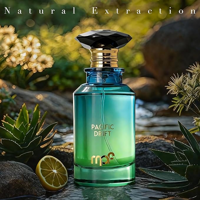 Pacific Drift Unisex Ocean Cologne Eau de Parfum 100ml Fresh Citrus & Musk Perfume Long Lasting Grapefruit Mint Scent Luxury Unisex Fragrance Gift for Men and Women