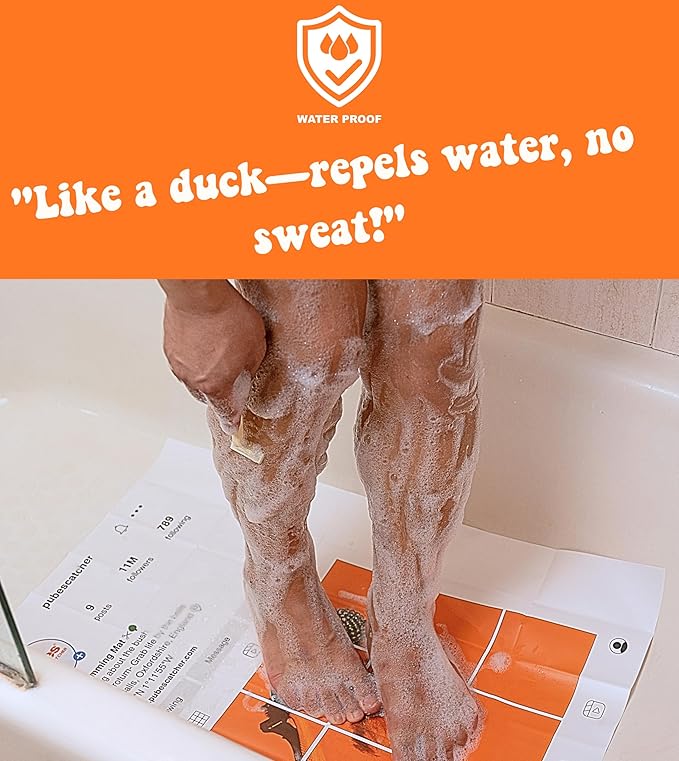 Manscape Shaving Mat for Floor, Reusable, Waterproof, Long Lasting – Makes a Great Gift Idea, Gag Gift or Funny Gift