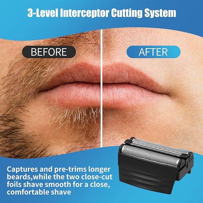 Shaver Replacement Foil Compatible with Remington TITANIUM-X Flex & Pivot Foil and Cutter F5800 & F7800,Shaver heads Fit for Remington F4900,F5800,F7800 (3 Pack)