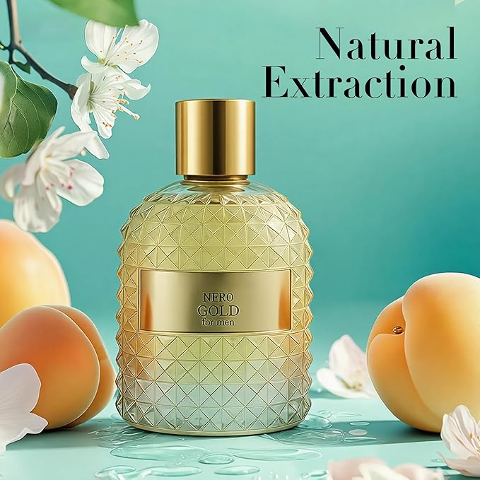 Men's Cologne Valentine Nero Glod Eau De Toilette Natural Body Spray Perfume Long Lasting Fragrance 3.4 Fl Oz Daily Used