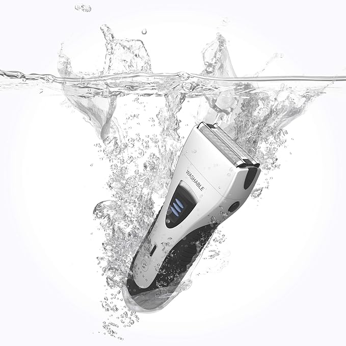 YASUN Foil Shaver - Electric Razor, Wet/Dry IPX7 Waterproof, Pop-up Beard Trimmer, Cordless Rechargeable Mens Razor - YS5800 Silver & Black