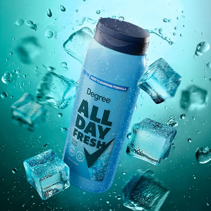 Degree All Day Fresh Body Wash Cool Rush Deep Cleansing 20 FO