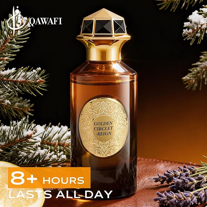 Golden Circlet-Reign Long Lasting Perfume For Men –Leather, Spicy Wood, Fresh Air - Enjoy An All-Day Fragrance Experience,Spray 100 Ml | 3.4 Fl. Oz