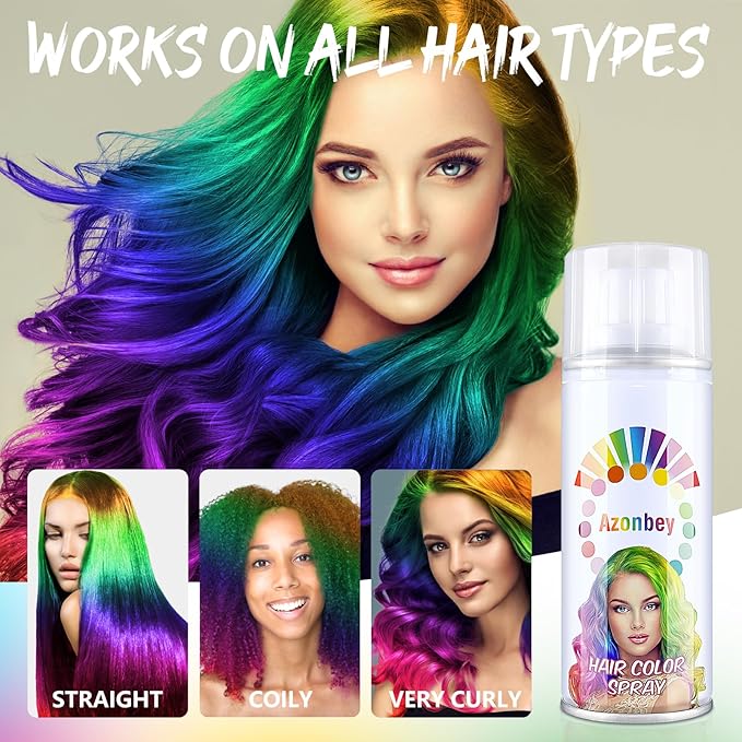 Halloween Hair Spray,Temporary Hair Color Spray for Women Kids Men,Washable Hairspray,Colored Hair Spray,Color Hairspray for Halloween,Party,Cosplay,Christmas Day (Blue)