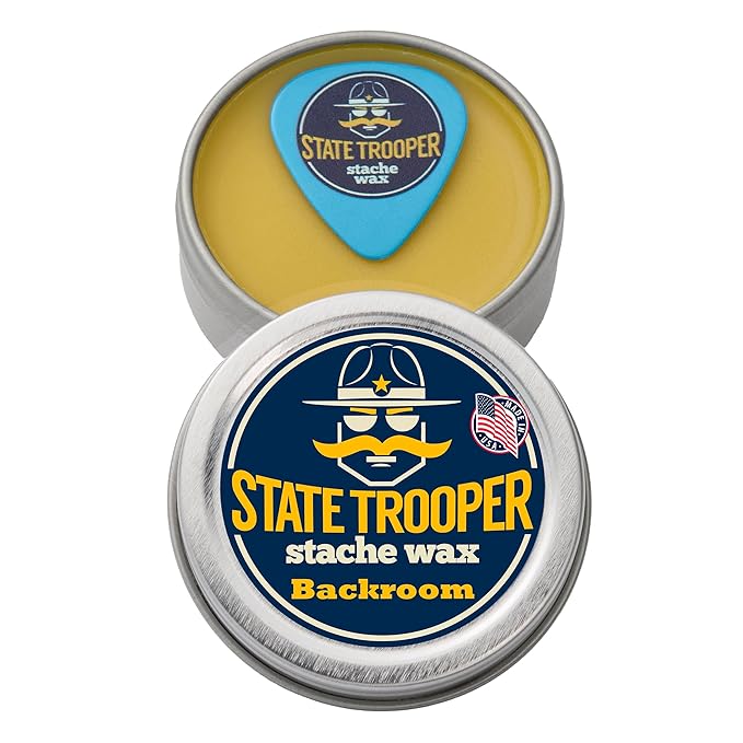 Mustache Wax - Backroom (Tobacco Scent) - Medium Hold - One Ounce Tin