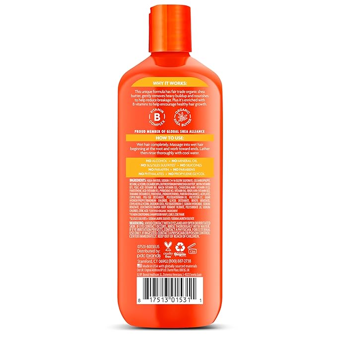 Cantu Sulfate-Free Cleansing Cream Shampoo with Shea Butter for Natural Hair, 13.5 oz