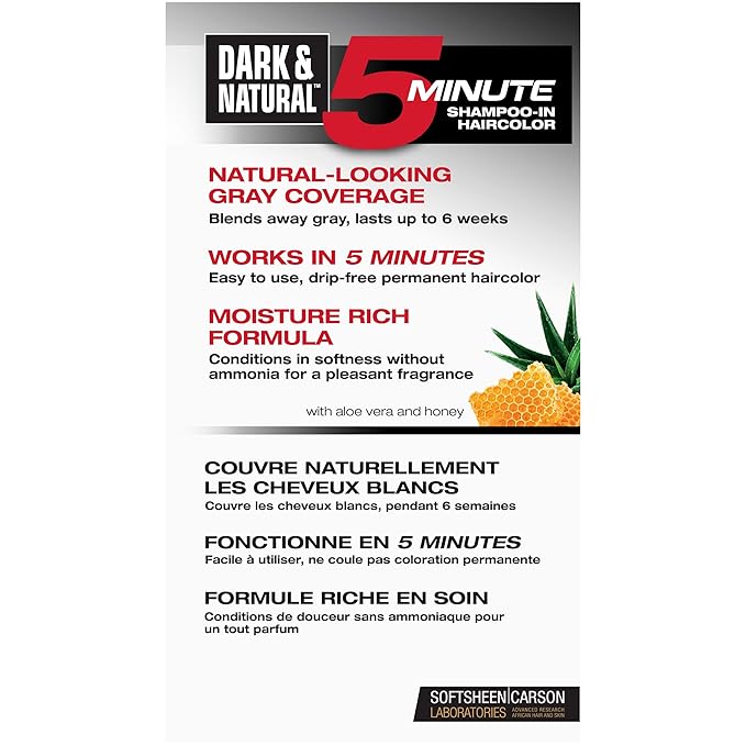 SoftSheen-Carson Dark & Natural 5 Minute Shampoo-In Haircolor, Jet Black