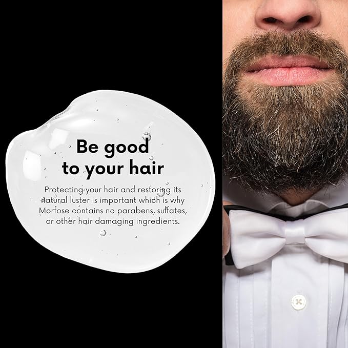 Morfose Ossion Beard Care Serum, Promotes Healthy Hair Growth, Fuller, Longer and Thicker Beard, Alleviates Itches, Eliminates Beardruff, Enriched with Argan and bitter Almond Oil, 50ml