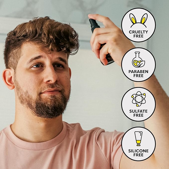 Beard Club Sea Salt Texture Spray for Men & Women - Thickening, Volumizing, Curl-Defining for All Hair Types - Paraben, Sulfate, Alcohol-Free