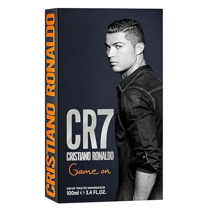 CR7 Game On Cristiano Ronaldo - Eau De Toilette Cologne Scent for Men - With Papaya, Ice, Cedar, and Cashmere Wood - From Cristiano Ronaldo's Original Men's Fragrance Collection - 3.4 oz