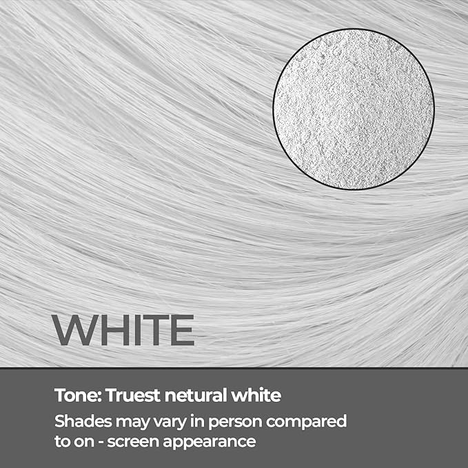 Keratin Hair Fibers for Men & Women - Fill In Fine or Thinning Hair, Instantly Thicker, Fuller Looking Hair (White 30g)