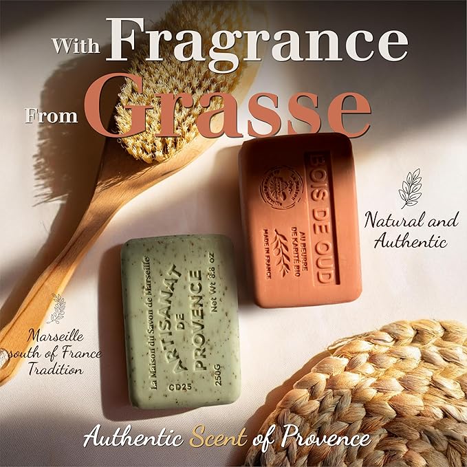 Donkey Milk Soap Bars 3xPack – Enriched With Organic Shea Butter - 97% Natural Ingredients - Traditionally Made - French Milled in Provence - Gentle For Skin – 3x8.8 oz - La Maison Du Savon
