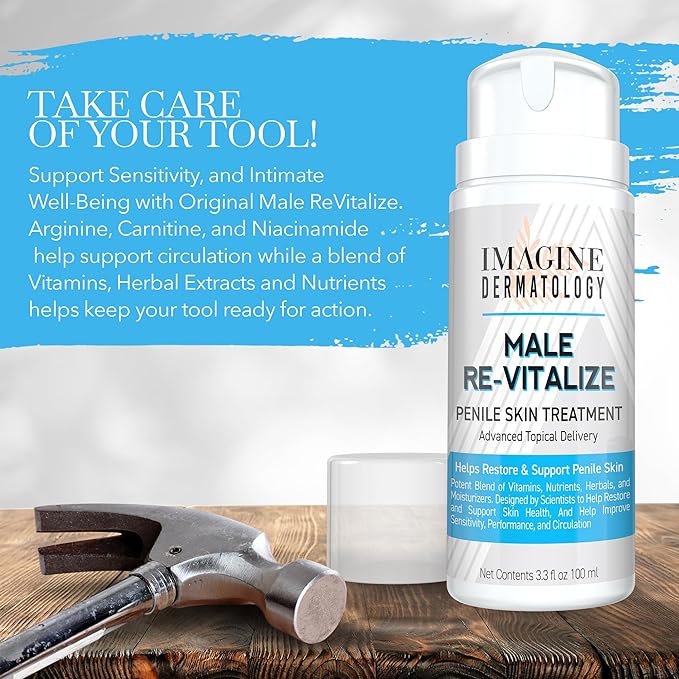 Original Male Re-Vitalize Penile Health Relief Cream Soothe Protect Irritated Chaffed Skin TSA Compliant Size (3.3fl oz/ 100ml)