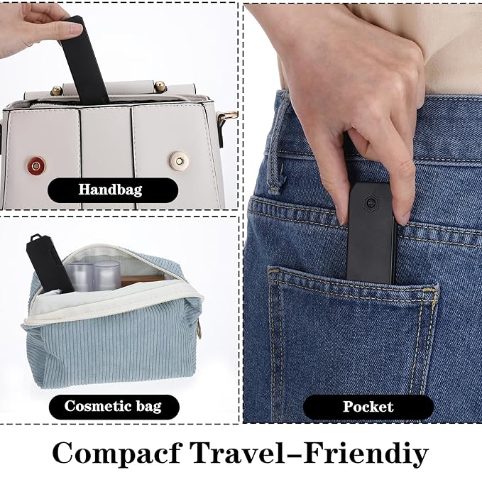 Folding Comb for Men, Protable 2 in 1 Hair Comb Fine Tooth Combs Styling for Everyday Grooming Styling Hair Beard Mustache