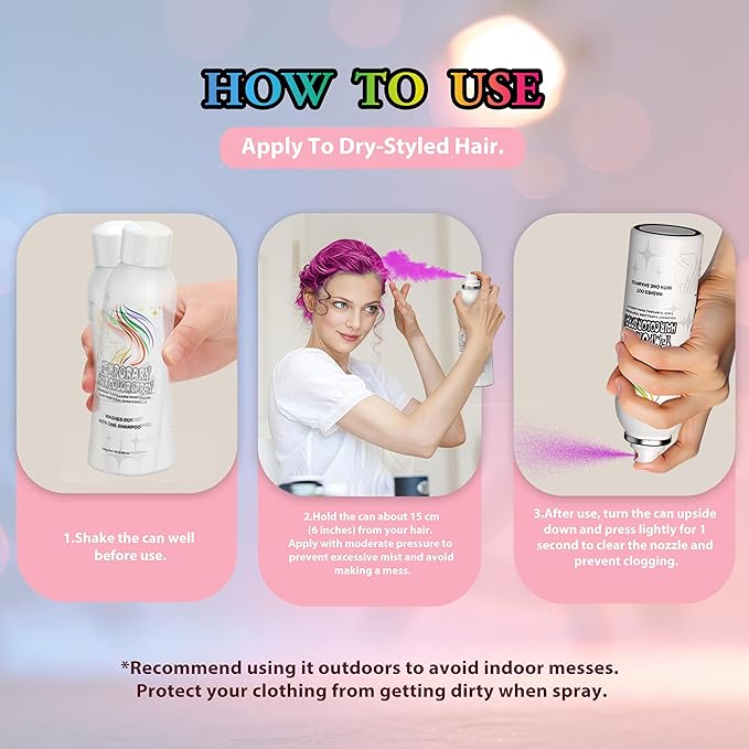 Temporary Hair Color Spray | 150ml Instant Hair Spray for Adults & Kids | Washable & Non-Sticky, Gentle Formula, Pink | Halloween, Cosplay, Costume Party, Festivals