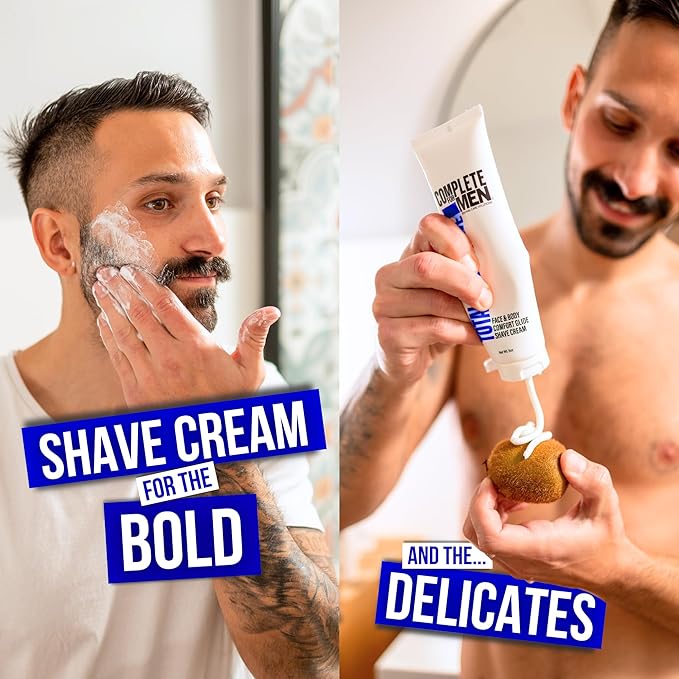 Sensitive Skin Shaving Cream, Face and Body Shaving Cream, Comfy Body Glide, Irritation Free Shave, Protect from Razor Burn, Everyday Shave Cream for Men