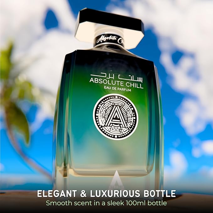 Absolute Chill 100ml EDP – Citrus Mint Perfume for Men & Women | Green Lemon, Mint, Orange, Blackcurrant | Summer Fresh Long-Lasting Fragrance