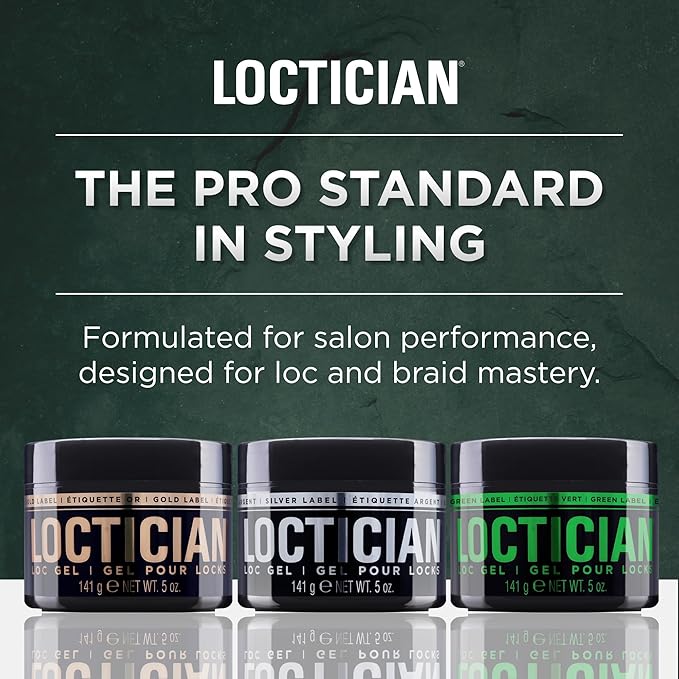 Style Factor Loctician Green 10.1 oz - Premium Pomade with Buriti & Avocado Oils Max Hold, Unscented, Clean, Expert Styling Gel for Locs, Twists, Braids for All Hair Types