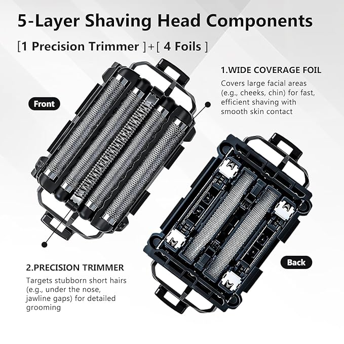 WES9032P Shaver Replacement Blades Compatible with Panasonic arc 5 5-Blade Shavers ES-LV97-K, ES-LV67-K, ES-LV95-S, ES-LV65-S，ES-LV90、ES-LV50、ES-LV72、ES-LV52、ES-SV61、ES-LV94,etc (1 piece)