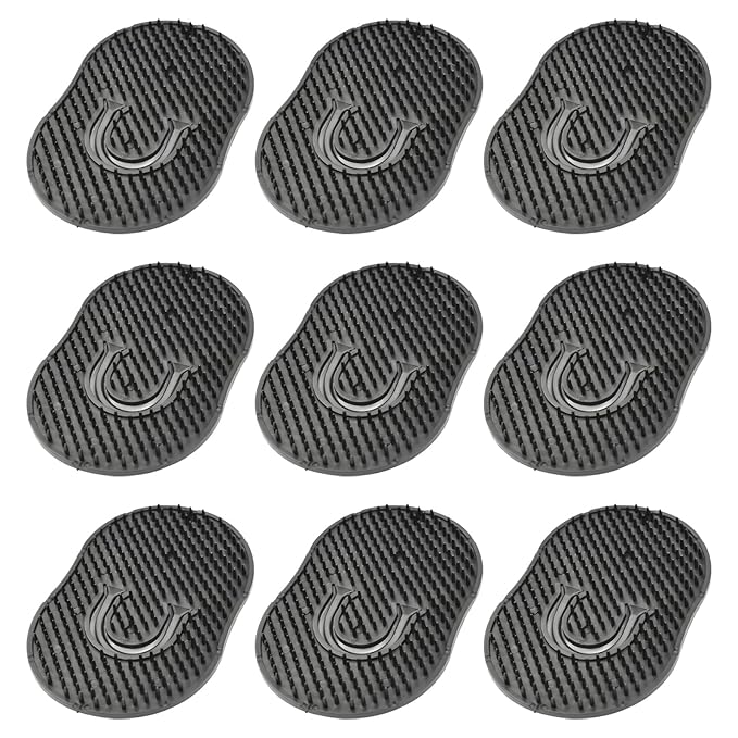 9 PCS Palm Combs for Men, Soft Portable Pocket Comb, Hand Comb, Scalp Massager Brush Combs, Beard Brush, for Men Women Home, Travel (Black)