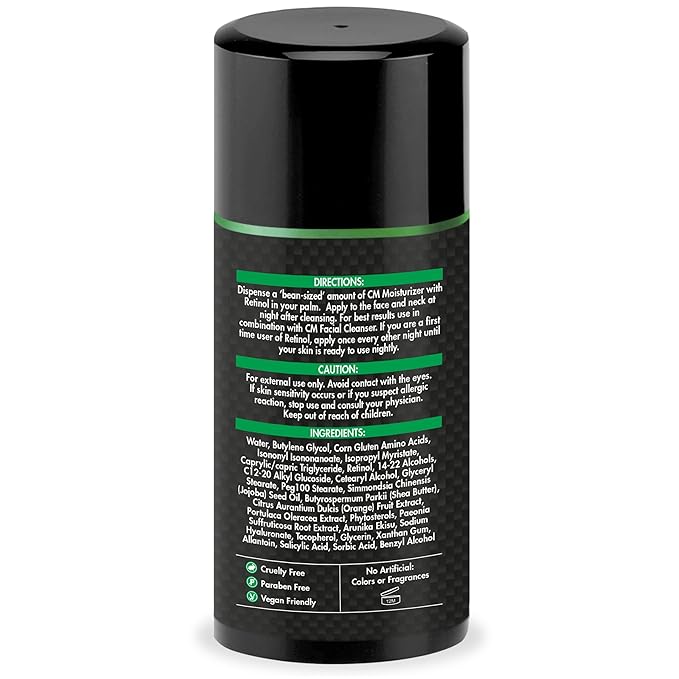 Daily Face Cream for Men with 2.5% Retinol Anti-Aging Moisturizer for Fine Lines, Dark Spots, and Wrinkles - Overnight Lotion
