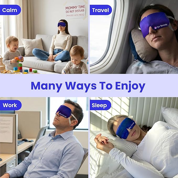 Steam Eye Mask, Self Heating Warm Compress for Dry Eyes I Heated Fast Relief for Stye, Puffy Sensitive Eyes - Moist Heat, Birthday Gifts for Women and Men, Travel & Relaxation Gifts - Unscented