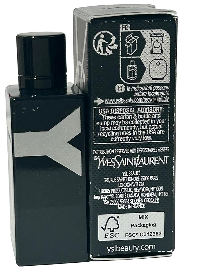 Yves Saint Laurent LE PARFUM YSL Men Perfume MINI SMALL TRAVEL SIZE Splash On 7.5 ml / 0.25 Fl oz - 6849