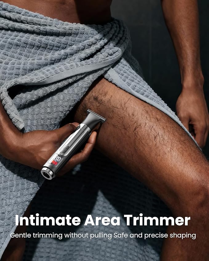 Electric Back Shaver for Men, 5 in 1 Mens Back Shaver, Cordless Back Hair Trimmer for Men with Extendable Long Handle, Self-Service Body Groomer Razor with Wider Blade