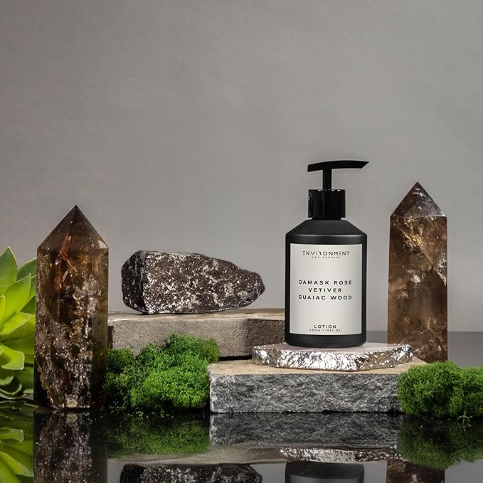 ENVIRONMENT Inspired by 5-Star Resort FMT Lotion, 300ml Luxury Scented Lotion (Damask Rose | Vetiver | Guaiac Wood) Bathroom Luxury, Men & Women High-End Body Lotion, Hand Cream, Dry Skin Treatment