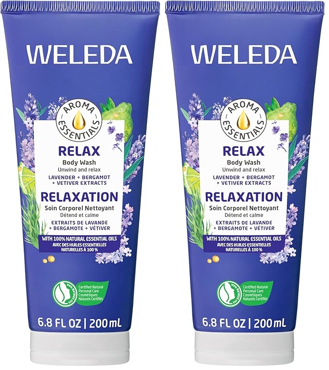 Weleda Aroma Essentials Relax Creamy Body Wash, Parabens Free, 6.8 Fluid Ounce (Pack of 2)