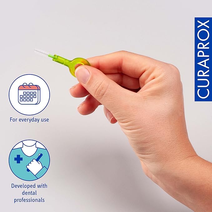 Curaprox Interdental Brush Refills CPS 011 Prime – ISO Size 3, Green | Ultra-Fine Filaments for Effective Cleaning of Narrow Spaces | 8-Pack | Swiss Made | English Packaging
