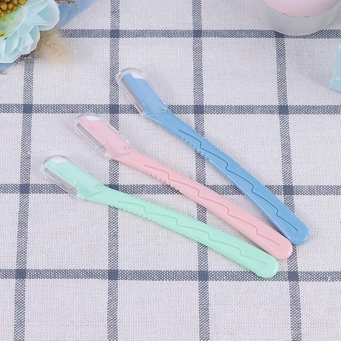 3pcs Eyebrow Easy to Use Razor Dermaplaning Razor for Women for Face Facial Hair Shaper Trimmer Girls Mustache Trimmer Beard s s Portable Women's Remover
