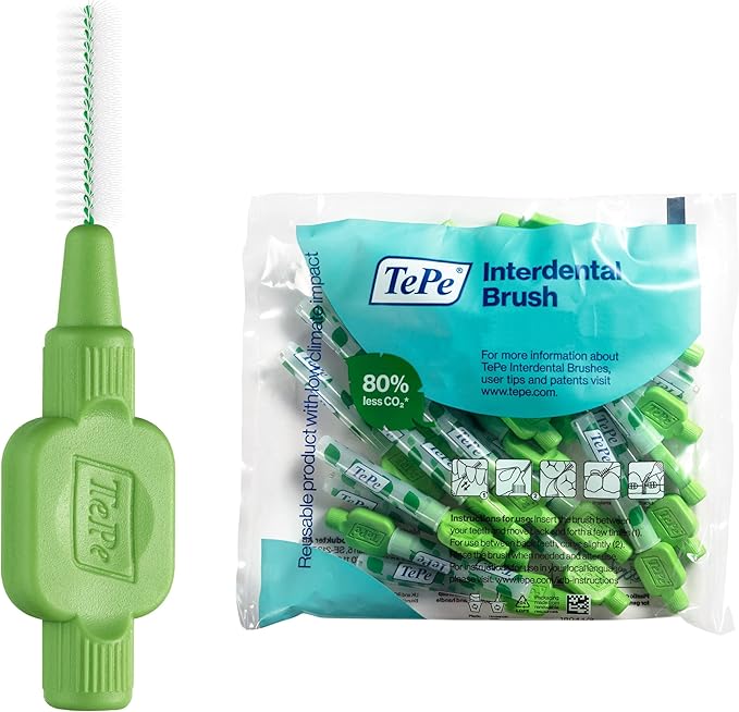 Tepe Green Interdental Brush 0.8mm 25 Pack