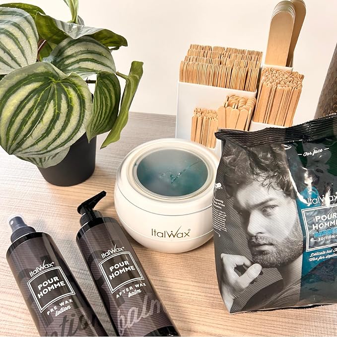 Italwax After-Wax Balm Pour Homme – Soothing Post-Wax Lotion for Men, Hydrating & Hair Growth Retardant, Light Texture, Masculine Scent, 8.45 fl oz – Face, Beard & Body Aftercare