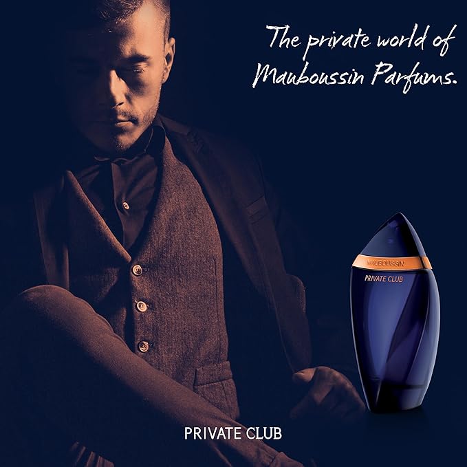 Mauboussin - Private Club 100ml (3.3 Fl Oz) - Eau de Parfum for Men - Woody & Oriental Scents