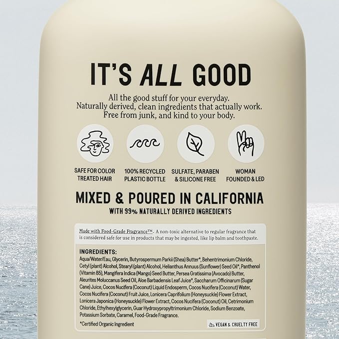 California Naturals Conditioner with Coconut Milk, Vitamin E for Dry Hair & Scalp Care in Women & Men, Natural, Vegan, Paraben & Sulfate Free, Color Safe Conditioner, All Hair Types, 20 fl oz