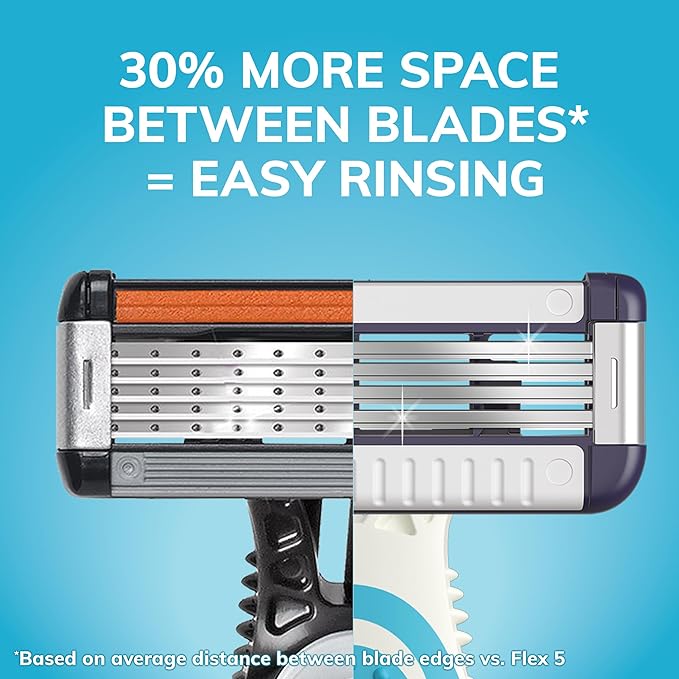 BIC EasyRinse Sensitive Anti-Clogging Men's Disposable Razors, Clinically Proven for Sensitive Skin, Shaving Razors With 4 Blades, 2 Count