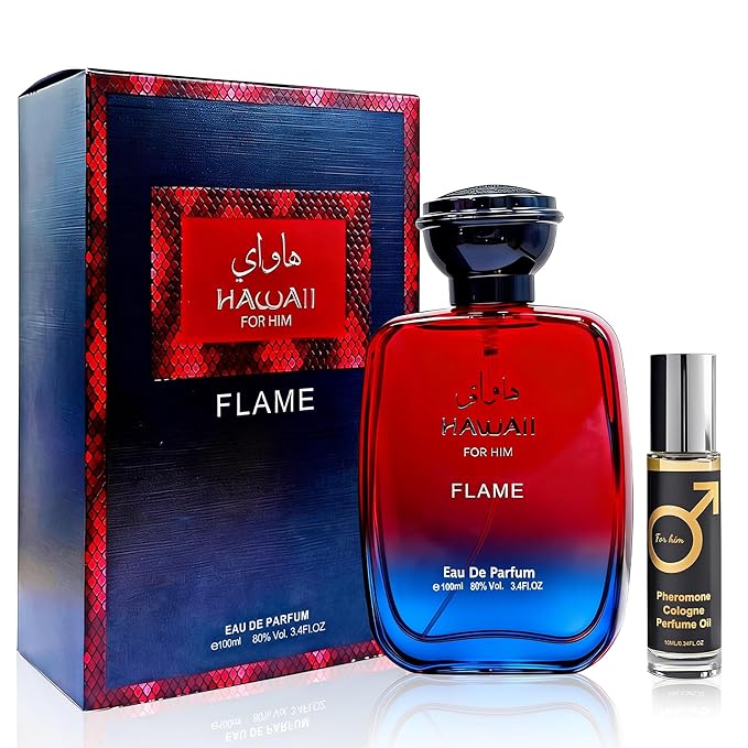 Men’s Eau de Parfum for Men Modern Woody Fresh Scent Cologne for Men|3.4 Fl Oz (100 ml)|Hawall For Him Flame Pheromone