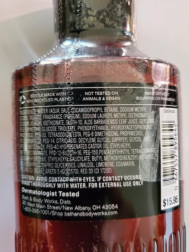 Bath & Body Works Men's Bourbon 3-in-1 Hair, Face & Body Wash Shower Gel and Body Cream 2 Piece Set