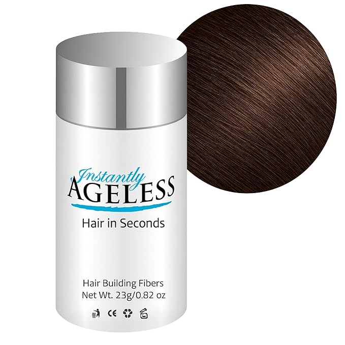 Instantly Ageless® Hair in Seconds™ Hair Building Fibers – Hair Thickening Fibers for Thinning Hair & Hair Loss for Fuller-Look - 0.83 oz (23g) - Brown