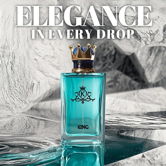 King&Vanilla Tobacco Blend Men Cologne Set Eau De Parfum Spray For Men Fruity Notes Enriched By A Strong Woody Based Fragance Ideal for Day Wear - 3.4 Fl Oz