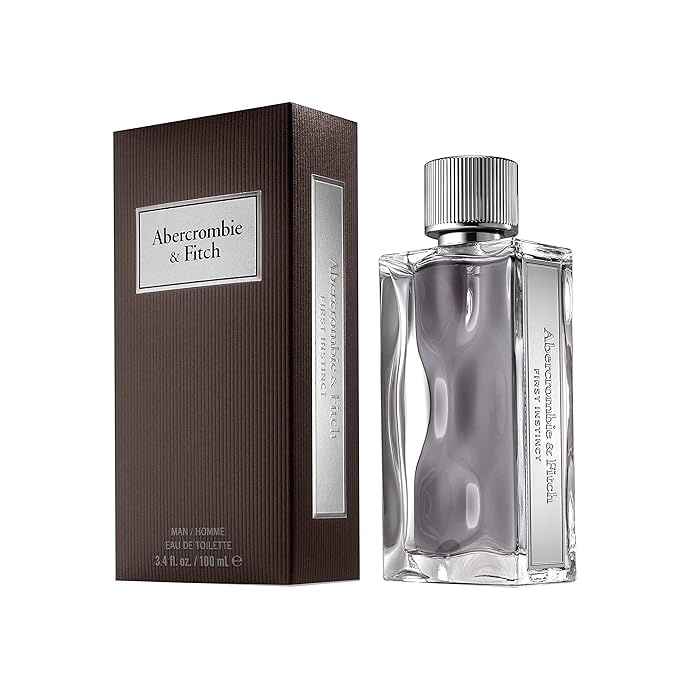 Abercrombie & Fitch First Instinct | Eau de Toilette | Men's Fragrance | Fresh, Clean, Pleasant Scent with Notes of Gin & Tonic, Kiwano Melon, Szechuan Pepper, and Sueded Musk | 3.4 oz , Multicolor
