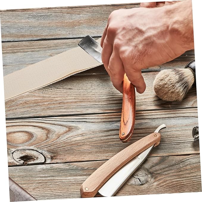 Vaguelly Professional Dual-layer Canvas Razor Strop for Easy Sharpening and Lightweight Polishing Strap for Shaving Blades and Scissors