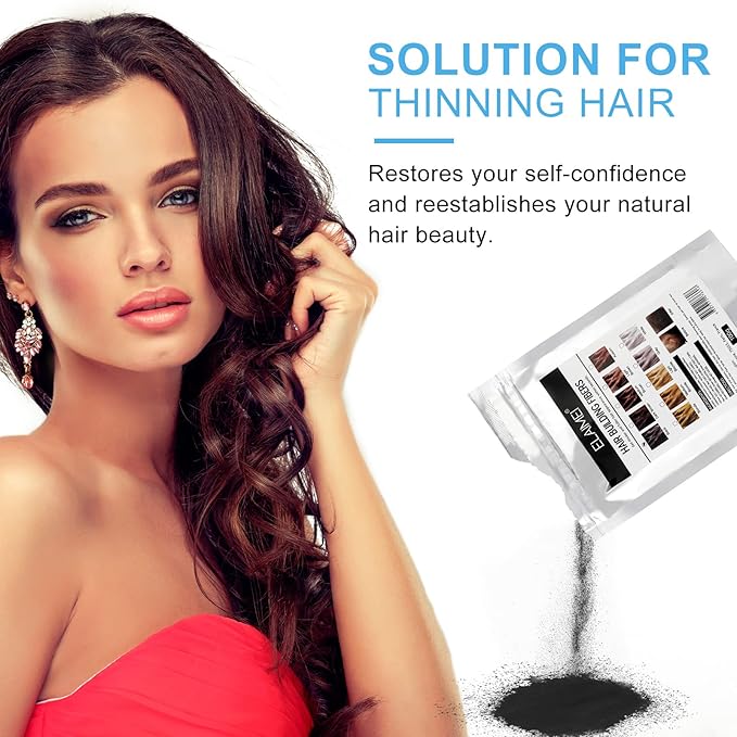 Hair Fibers Spray Refill Powder 100 Grams,Black,Thinning Fine Hair Loss Concealer,Undetected & Unscented,Refill Exsiting Shaker Bottle