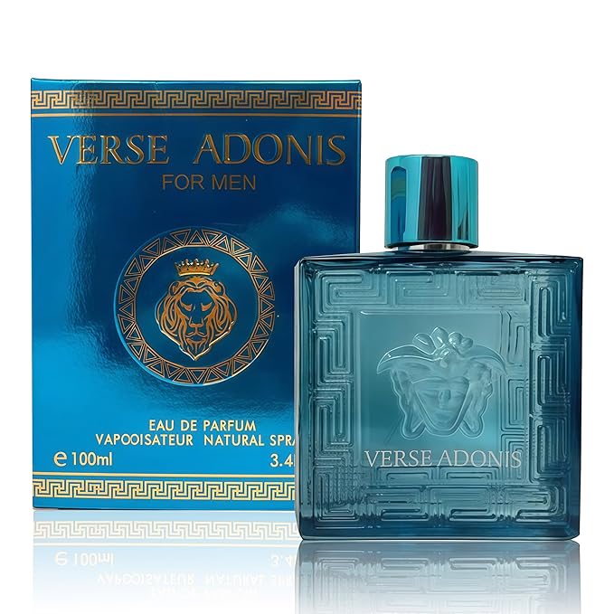 Men's Cologne Eau De Parfume Natural Spray Verse Adonis Perfume with Fruity Warm & Floral Scent 3.4 Fluid Ounce Long Lasting Fragrance